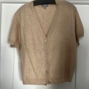J. Crew Women's Short-Sleeve V-Neck Button Cardigan - Camel